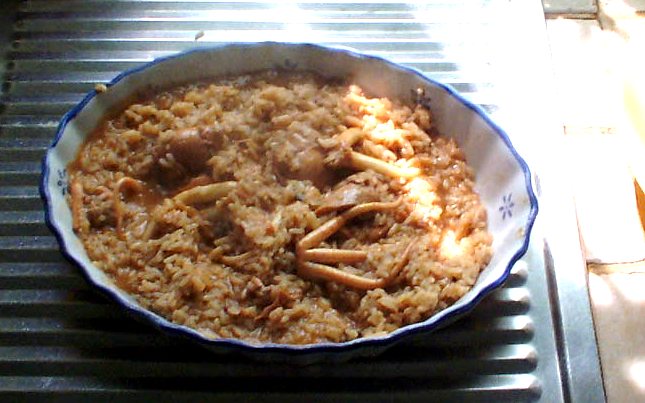 Risotto con i polpi: risotto pronto per essere mangiato