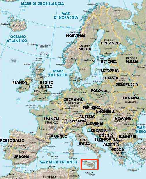 Europa, mappa politica