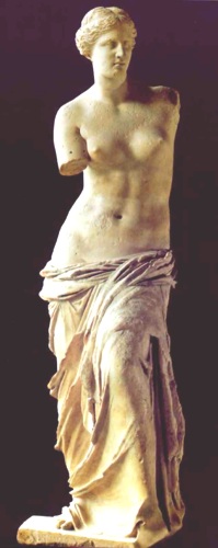 Venere di Milo, statua del Museo del Louvre, Parigi